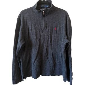 Ralph Lauren‎ Charcoal Quarter-Zip Sweater Sz L